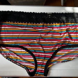NWT Torrid Multi Colored Striped Second Skin Panties Size 5